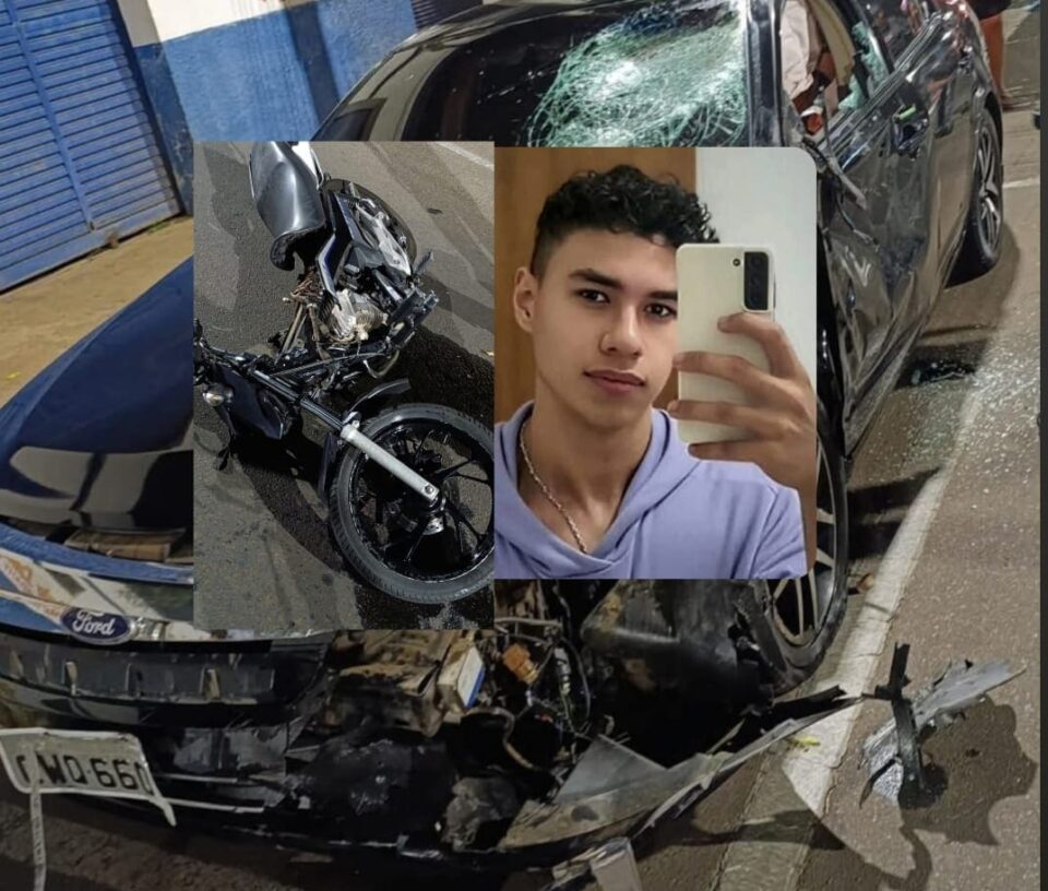 Jovem de 22 anos morre em violenta colisão entre moto e carro no Centro de Dracena