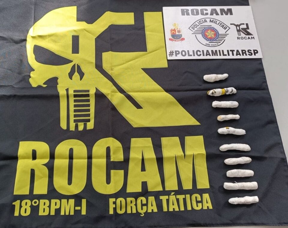 ROCAM prende suspeito de tráfico após arremesso de droga de caminhão em Presidente Prudente