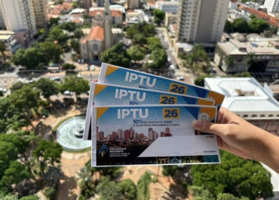 IPTU 2026: Prefeitura inicia envio de 149 mil carnês em Presidente Prudente