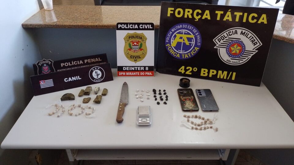 Operação Jano: Polícia Civil prende três por tráfico de drogas em Mirante do Paranapanema