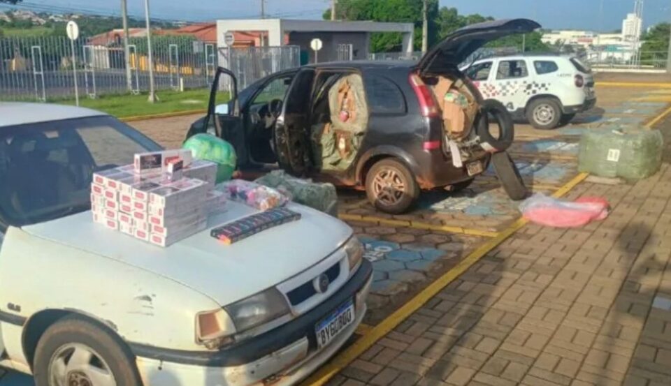 Polícia Militar apreende veículos com medicamentos e cigarros contrabandeados em Presidente Epitácio