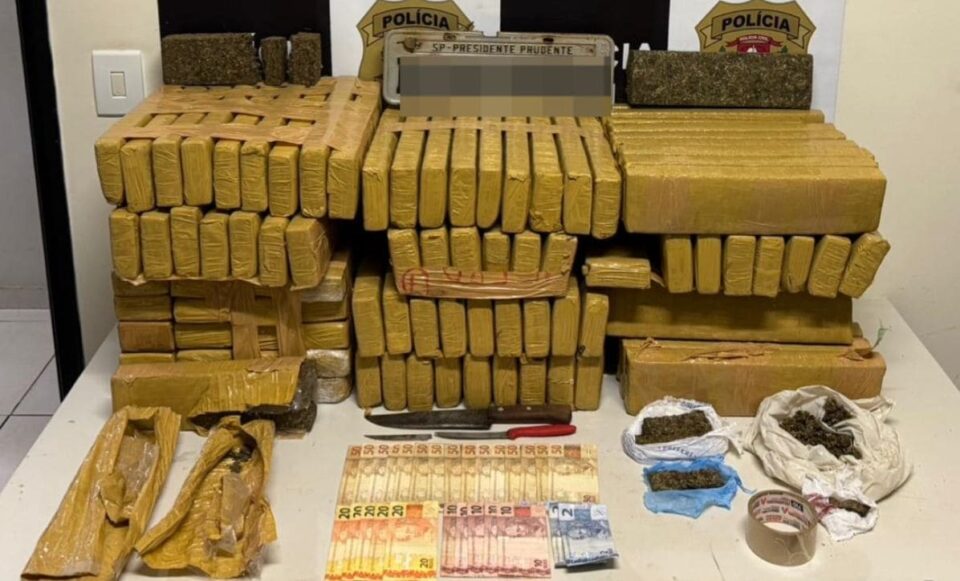 DISE estoura “casa bomba” e apreende 120 kg de maconha em Álvares Machado