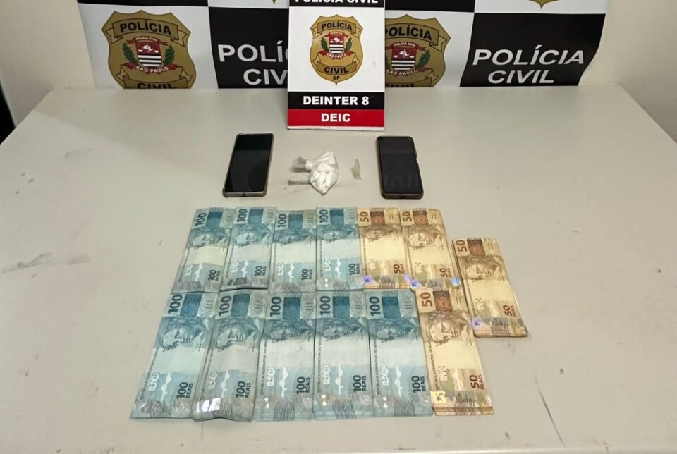 DISE prende homem por tráfico e apreende cocaína e R$ 12,5 mil em Prudente