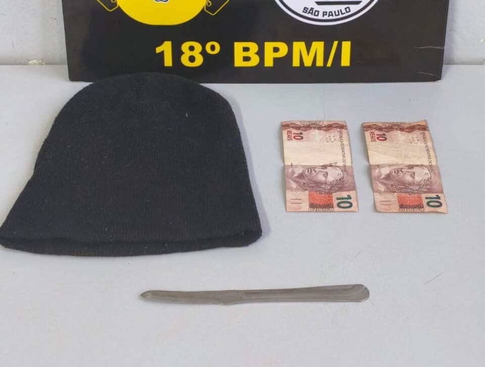 Homem é preso após tentativa de roubo com faca em mercado de Prudente