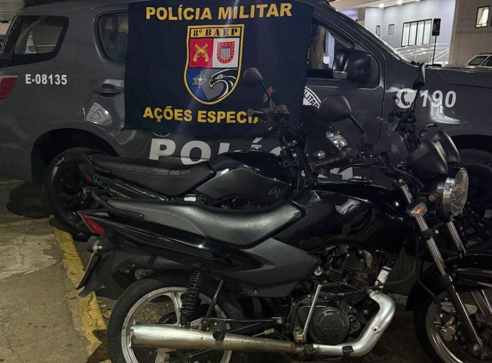 BAEP recupera duas motos furtadas e apreende carro adulterado